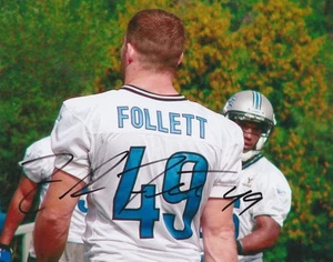 ZACK FOLLETT Signed DETROIT LIONS 8X10 Photo w/COA - Picture 1 of 1