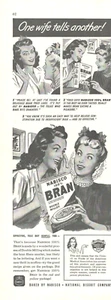 1943 WWII Nabisco Bran Flakes cereal PRINT AD relieves constipation breakfast - Picture 1 of 1