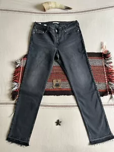 Jeans Levi's 36 33 nuovo senza etichette nero passo basso etichetta dritta 32 33 denim elasticizzato - Foto 1 di 20