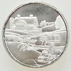 Christmas Wishes 1 OZT Fine Silver Ounce .999 Holiday Round SINGLE Coin Bullion