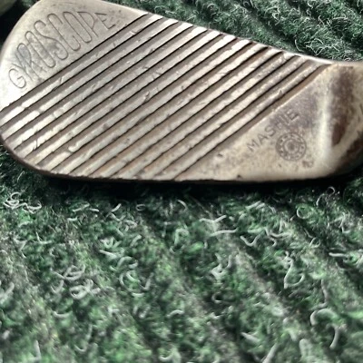 非常罕见! Hickory 高尔夫“WH Barry”对角深沟“陀螺仪”Mashie KA526 — 第 1/4 张图片