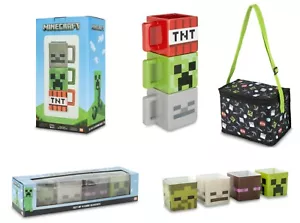 Minecraft Kinder Multi Geschenkpackung Tassen Brille Lunch Bag Creeper TNT - NEU KOSTENLOSER VERSAND - Bild 1 von 11