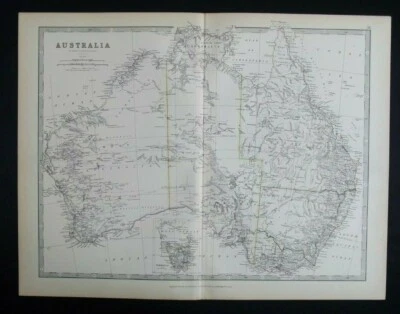 Antique Map: Australia & Tasmania by Alexander Keith Johnston, 1884 - Image 1 of 4