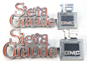 73-80 GMC Sierra Grande 15 Fender Emblems (2) 351827 OEM - Picture 1 of 5
