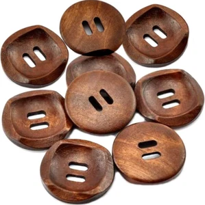 50Pcs/Pack Wood Buttons Natural Horn Shape 2 Hole Scrapbooking Sewing Button (5) - Picture 1 of 4