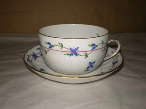 RARO Herend Guirnalda Azul 1726 Taza Platillo Taza Tejido Oro Viegra Borde - Imagen 1 de 5