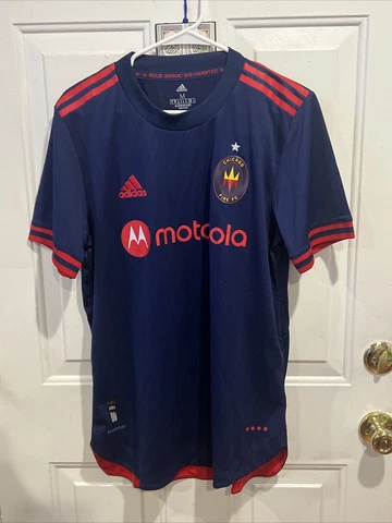 adidas Chicago Fire FC Authentic 2020 Home Jersey GL6403 Men’s Size M $130 Cover