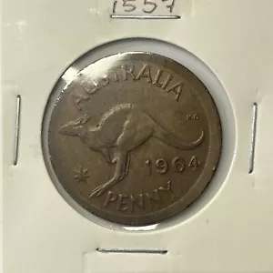 1964 Penny Coin - BroadStrike Misstrike Large Error - Scarce Predecimal Collar - Picture 1 of 2