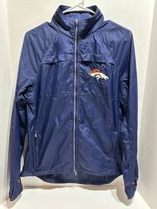 NFL Denver Broncos Nike Women’s Large Lightweight Navy Windbreaker Jacket - Picture 1 of 24