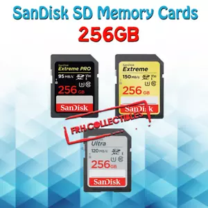 SanDisk SD Card 256GB Extreme Pro Ultra Fast Memory Cards Camera Drone 4K Video - Picture 1 of 6