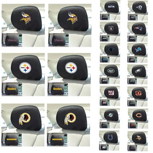 New NFL Pick Your Teams Automotive Gear Car Truck Headrest Covers 2pc Set - Picture 1 of 34
