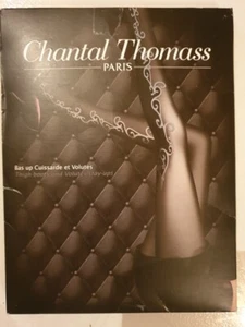 CHANTAL THOMASS BAS UP CUISSARDE ET VOLUTES TAILLE 3 NOIR/IVOIRE REF 84Q2 - Picture 1 of 2