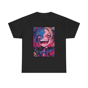 Waifu Anime T-shirt Girl Graphic Cartoon Retro Gaming Unisex Heavy Tee Gamer TT - Picture 1 of 9