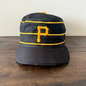 De colección Años 80 Pittsburgh Piratas New Era Modelo Pro MLB DuPont Rayas Ajustado Sombrero Visera - Imagen 1 de 5