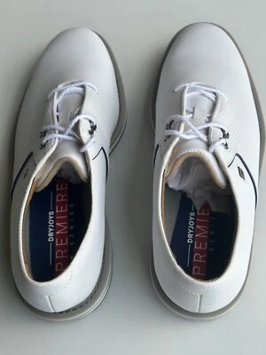 Foot Joy Men's Dryjoy Premiere Golf Shoes-53968-White-Blems - Image 1 of 4