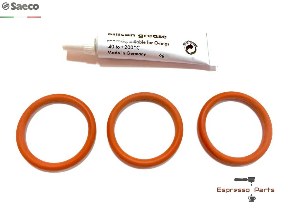 Saeco Set: Maintenance Kit With 3 x O-rings & 1 x Silicon Grease for Brew Group - Image 1 of 1