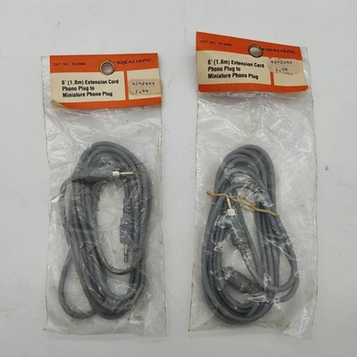 NEW Set of 2 Radio Shack RCA to Mini Phone Plug #42-2444 - Image 1 of 4