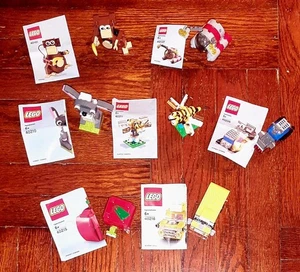 Lego 2014-2016 MiniBuild Lot: Affe U-Boot Hase Biene Schneemobil Apple SchBus - Bild 1 von 2