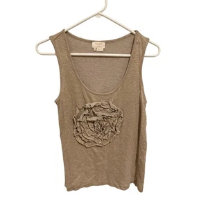 Kate Spade New York Damen Beige Metallic Strick Top mit Blumendetail Größe M - Bild 1 von 8