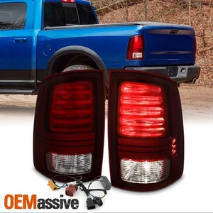 For 2009-2018 Dodge RAM 1500/2500/3500 LED Red Smoked Tail Lights Pair +Wire Set - Picture 1 of 7
