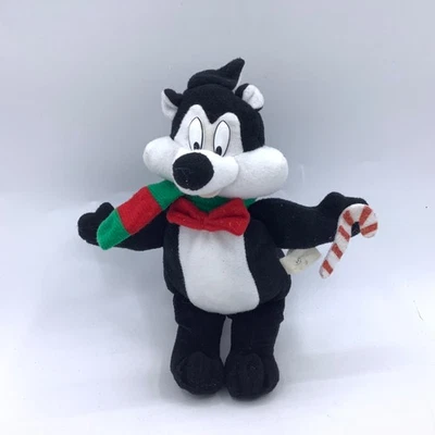 "Looney Tunes Pepe Le Pew Skunk peluche animal de peluche 6,5"" bastón de caramelo de Navidad" Foto 1 de 4