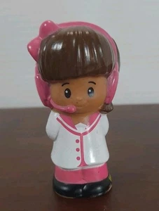 Fisher Price Little People 2013 Mia Cabello Marrón Niña Con Auriculares Rosa - Imagen 1 de 6