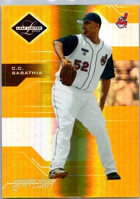 Leaf Limited CC Sabathia Gold Spotlight 2005/25 Salón de la fama Cleveland Indians #146 Foto 1 de 2
