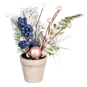Season to Sparkle Faux Floral Table Decor Artificial Floral in Pot, 9"H - Picture 1 of 2