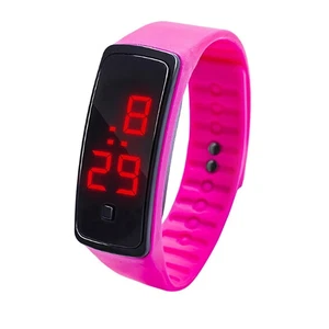 Kinder Kinder LED Digital Schrift Bildschirm Display Sport Wasserdicht Armbanduhr - Bild 1 von 7