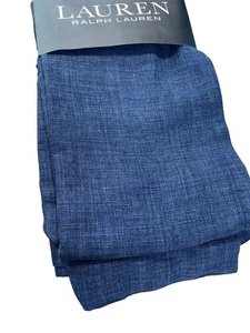 Lauren Ralph Lauren Blue Tab/Rod Panels Curtains 54"Wx96"L SKU 9459 - Picture 1 of 13