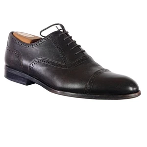 SUITSUPPLY Oxford elegante Schuhe Gr. 43 EU 10 US dunkelbraune Leder Captoe Brogue - Bild 1 von 8