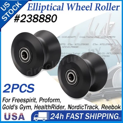 2xFor Proform XP160 Cross Trainer Elliptical Wheel Replacement Leg Roller 238880 - Image 1 of 4