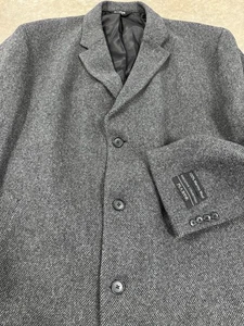Jos. A. Bank 100% Wool Overcoat Sz 50r Charcoal Gray Tweed Long Dress Jacket NEW - Picture 1 of 18