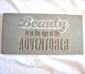 PUNZE STEINSCHILD Schönheit liegt im Auge des Abenteurers - Reise Wanddeko - Bild 1 von 6