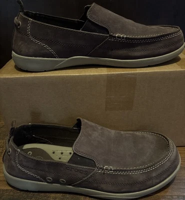Mocasines Crocs Walu para hombre marrón con fondo tostado, lona, 15626 talla 10 Foto 1 de 4