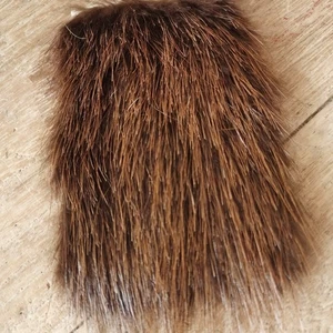 Piel de castor curtida natural real piel de piel de piel, 4 * 4 cm hágalo usted mismo para juguete de gato mascota 5 piezas - Imagen 1 de 16
