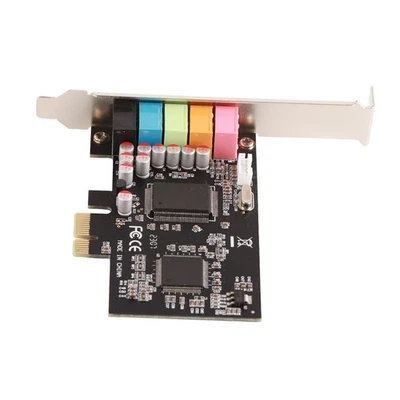 PCI-E Sound Card Desktop CMI8738 5.1 MultiChannel Chip - Image 1 of 4