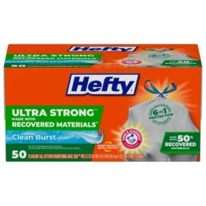Hefty Ultra Strong Tall Kitchen Drawstring Trash Bags,13gal - 50ct - Picture 1 of 10