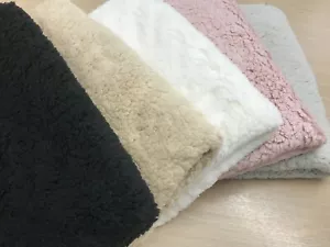 SHERPA PILE SEMPLICE SUPERSOFT MICRO FINTA LANA D'AGNELLO MATERIALE 150CM LARGO 5 COLLI - Foto 1 di 18