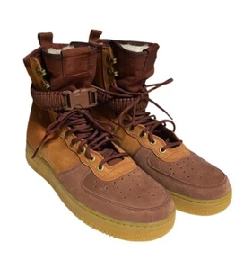 New NIKE SF AIR FORCE 1 AF1 PRM DARK RUSSET Brown AQ0118-200 Mens 11 No Box - Picture 1 of 12
