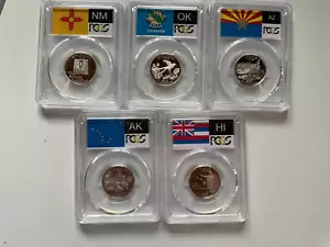 2008 S SILVER PROOF STATE QUARTERS PCGS PR69DCAM FLAG LABEL - Picture 1 of 19