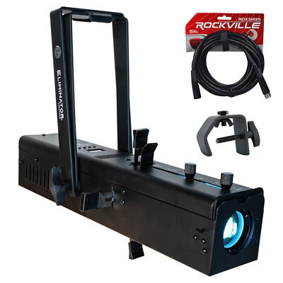 Eliminator IKON PROFILE Plus White LED DMX RDM GOBO Projector Light+Clamp+Cable - Image 1 of 4