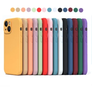 Liquid Silicone Soft Case For iPhone 14 Pro Max 13 12 16 Shockproof Phone Cover - Picture 1 of 27