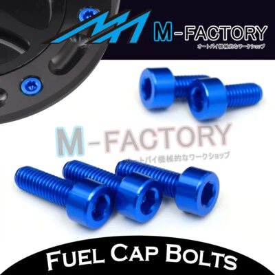 Pernos de tapa de combustible de gasolina CNC Billet azul oscuro aptos para Kawasaki Z1000 03-06 03 04 05 06 Foto 1 de 3