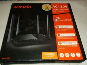 Tenda AC1200 Smart Dual-Band WiFi Router, Modeil AC6 - Picture 1 of 3