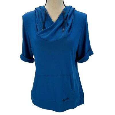 Bench Short Sleeve Front Pocket Hoodie Shirt - Blue - size Small - Image 1 of 4