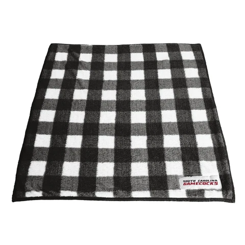South Carolina Gamecocks 50'' x 60'' Buffalo Check Frosty Fleece Blanket Cover