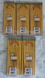 Five Packs Lot of 90 Ticonderoga The Worlds Best Pencils #2 Sharpened - Picture 1 of 3