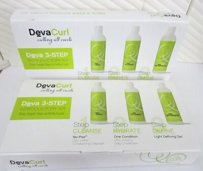 Kit de viaje introductorio 2 DevaCurl de 3 pasos sin caca-un estado-gel definidor Foto 1 de 2
