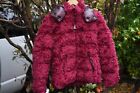New $2450 MONCLER Badyp Mohair Burgundy Quilted Down Puffer Coat Jacket Hood S 1